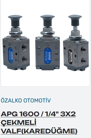 1/4  - 3 X 2 CEKMELI VALF KARE DUGME